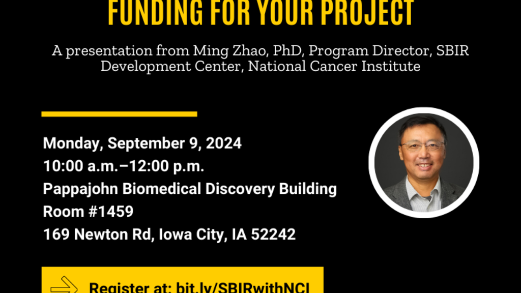 Meet the NCI program director for SBIR and learn how to leverage SBIR/STTR funding for your project promotional image